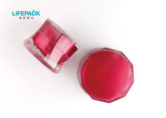 カスタマイズされた色の空のクリーム色の瓶のゆとりの贅沢で厚い壁のアクリルの外の層